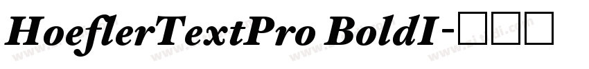 HoeflerTextPro BoldI字体转换